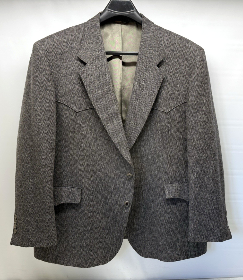 WARREN SEWELL Mens 50 Reg Herringbone Wool Blend Western Sport Coat